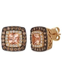 Le Vian - Le Vian Chocolatier 14k Rose Gold 1.78 Ct. Tw. Diamond & Morganite Earrings - Lyst