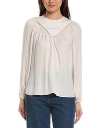 Philosophy - Embroidered Crochet-Trim Blouse - Lyst