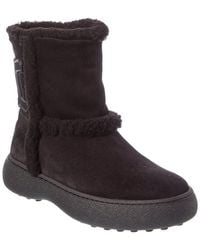 Tod's - Suede & Shearling Boot - Lyst