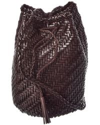 Dragon Diffusion - Pompom Double Jump Leather Bucket Bag - Lyst