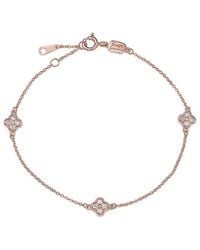 Suzy Levian - 14k Rose Gold 0.24 Ct. Tw. Diamond Station Bracelet - Lyst