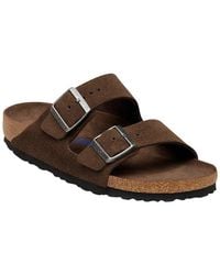 Birkenstock - Arizona Narrow Soft Footbed Suede Sandal - Lyst
