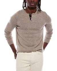 Autumn Cashmere - 100% Cashmere Henley Sweater - Lyst