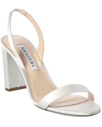 Aquazzura - So Nude 85 Leather Sandal - Lyst