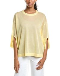 Kenneth Cole - Semi Sheer Crewneck Top - Lyst