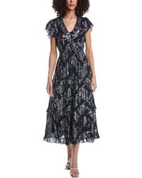 Sail To Sable - Ruffle Hem Midi Dress - Lyst