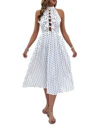 CHARLOTTE GREEN - Sleeveless Midi Dress - Lyst