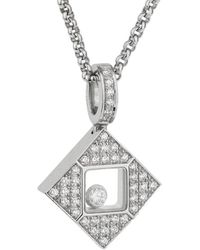 Chopard - 18K 0.40 Ct. Tw. Diamond Happy Necklace (Authentic Pre-Owned) - Lyst
