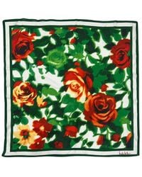 Nicole Miller - Satin Floral Square Scarf - Lyst