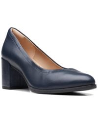 Clarks - Freva55 Court Leather Flat - Lyst
