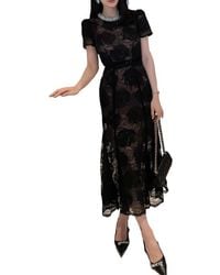 BRC By BURRYCO - Silk-Blend Midi Dress - Lyst