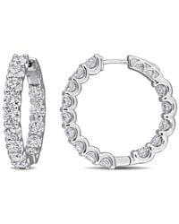 Lab Grown Diamonds - Created Forever 14K 7.00 Ct. Tw. Lab-Grown Diamond Hoop Earrings - Lyst