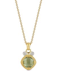 Reiss - 14K 1.82 Ct. Tw. Diamond & Amethyst Necklace - Lyst