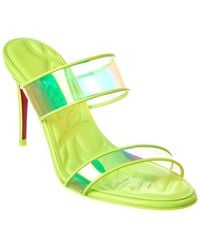 Christian Louboutin - Just Loubi 85 Vinyl & Leather Sandal - Lyst