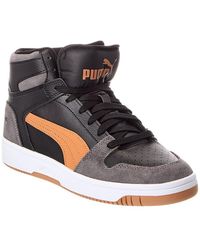 PUMA - Rebound Layup Russet Leather High-Top Sneaker - Lyst