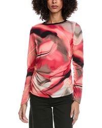 DKNY - Crewneck Overlap Top - Lyst