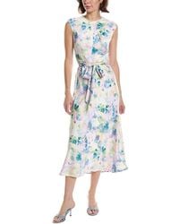 Tahari - Sleeveless Midi Dress - Lyst