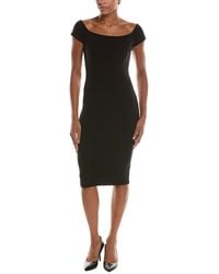 L'Agence - Yazzy Ss Off-Shoulder Midi Dress - Lyst