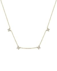 Sabrina Designs - 14K 0.35 Ct. Tw. Diamond Butterfly Station Necklace - Lyst