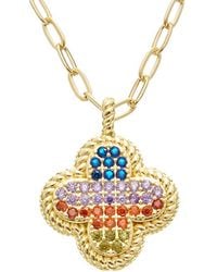 Juvell - 18K Cz Necklace - Lyst