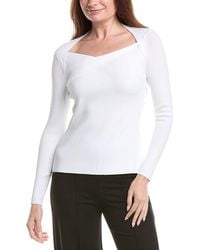 Tahari - Novelty Wrap Neck Top - Lyst