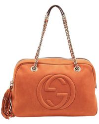 Gucci - Nubuck Leather Large Soho Shoulder Bag (Authentic Pre-Owned) - Lyst