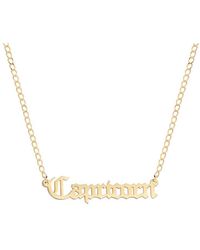 Gabi Rielle - Next-Level Layering 14K Over Gothic Script Capricorn Necklace - Lyst