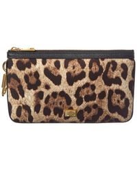 Dolce & Gabbana - Satin & Leather Pouch - Lyst
