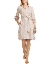 Foxcroft - Abby Giraffe Linen-Blend Shirtdress - Lyst