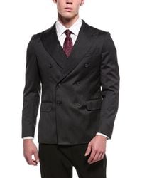 Corneliani - Cc Collection Double-Breasted Virgin Wool Jacket - Lyst