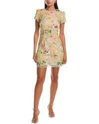 MILLY - Kyla Botanical Petals Sequin Mini Dress - Lyst