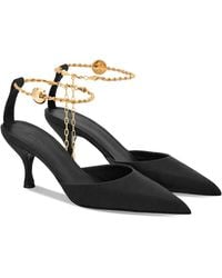 Ferragamo - 70Mm Cable-Link Leather Chain Pump - Lyst