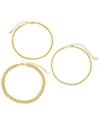 Sterling Forever - 14K Plated Adalina Anklet - Lyst