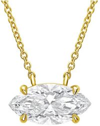 Diana M. Jewels - 14K 6.00 Ct. Tw. Lab-Grown Diamond Solitaire Pendant - Lyst