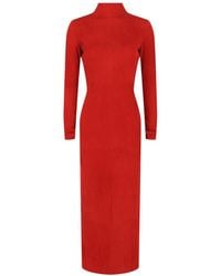 Ferragamo - Backless Suede Dress - Lyst