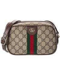 Gucci - Ophidia Small Gg Supreme Canvas & Leather Camera Bag - Lyst