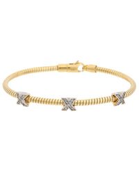 Meshmerise - 18K Over 0.18 Ct. Tw. Diamond Bangle Bracelet - Lyst