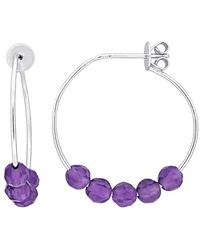 Rina Limor - 1.55 Ct. Tw. Amethyst Hoop Earrings - Lyst