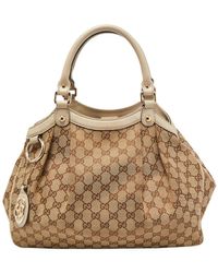 Gucci - Canvas & Leather Medium Sukey Tote (Authentic Pre-Owned) - Lyst