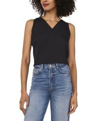 Vince Camuto - V-neck Crossover Sleeveless Top - Lyst