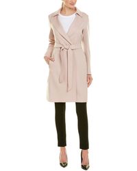 Cinzia Rocca Belted Wool-blend Coat - Pink