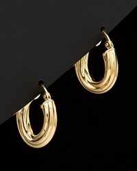 Italian Gold - 18k Twisted Hoops - Lyst