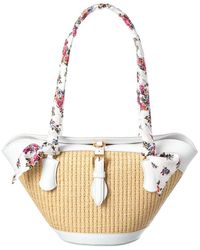 Dolce & Gabbana - Capri Raffia & Leather Shoulder Bag - Lyst