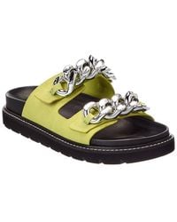 Tory Burch - Adrien Two Band Leather Slide Sandal - Lyst