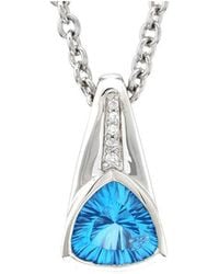Gemstones - 4.19 Ct. Tw. Diamond & Topaz Pendant Necklace - Lyst