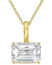 Diana M. Jewels - 14K 10.00 Ct. Tw. Lab-Grown Diamond Solitaire Pendant - Lyst