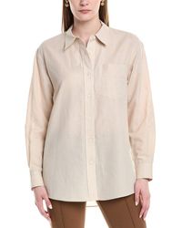 Lafayette 148 New York - Boyfriend Linen & Silk-blend Oversized Shirt - Lyst