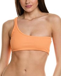 Jonathan Simkhai - Umi Textured One-Shoulder Strappy Bikini Top - Lyst