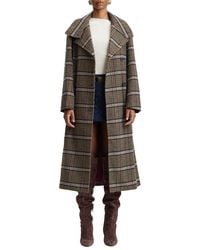 Avec Les Filles - Funnel Neck Relaxed Wool-Blend Coat - Lyst