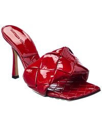 Bottega Veneta - The Lido Intrecciato Patent Sandal - Lyst